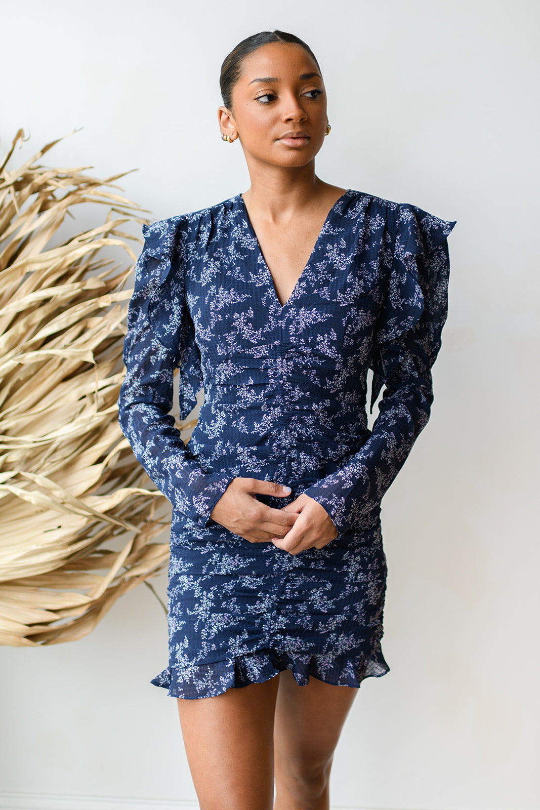 good posture rouched dress