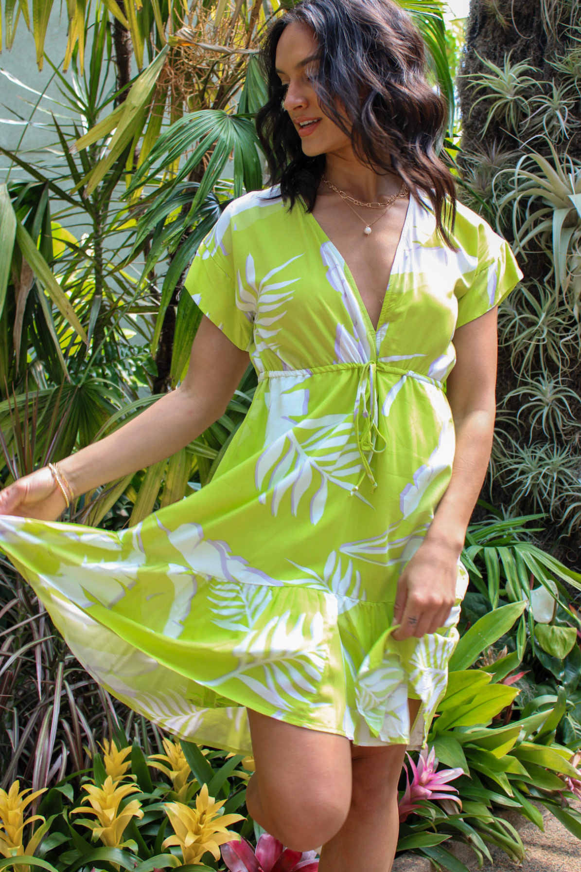 Vista Vibes Tie Waist Mini Dress